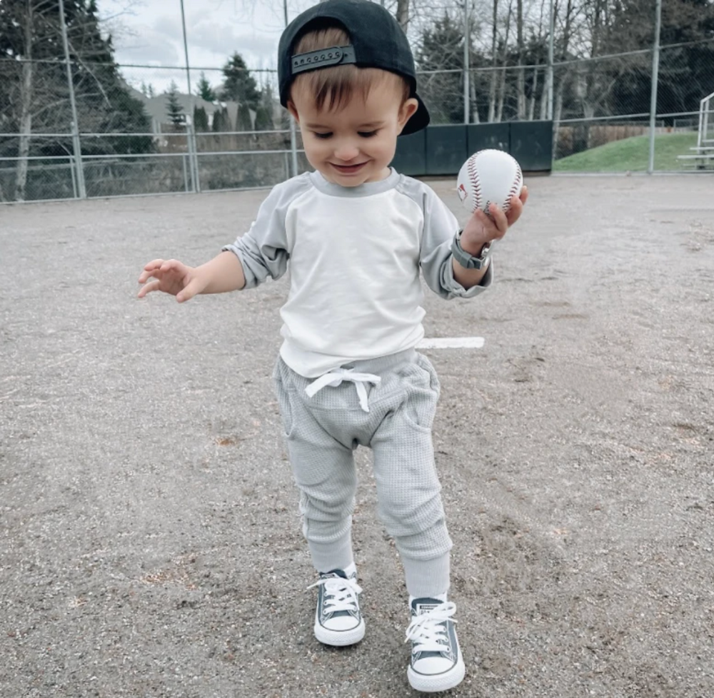 Baseball Tee // Grey