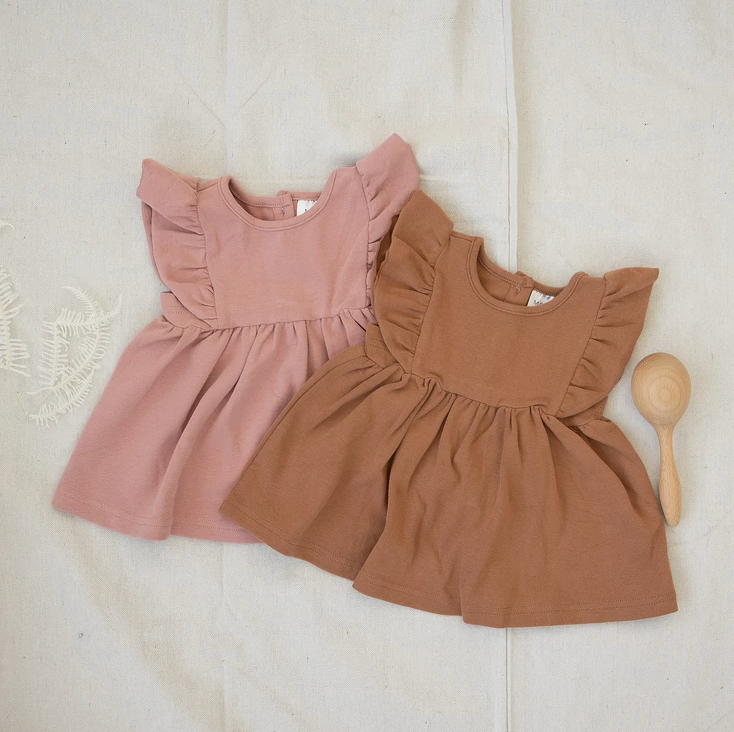 Cotton Ruffle Dress // Rose