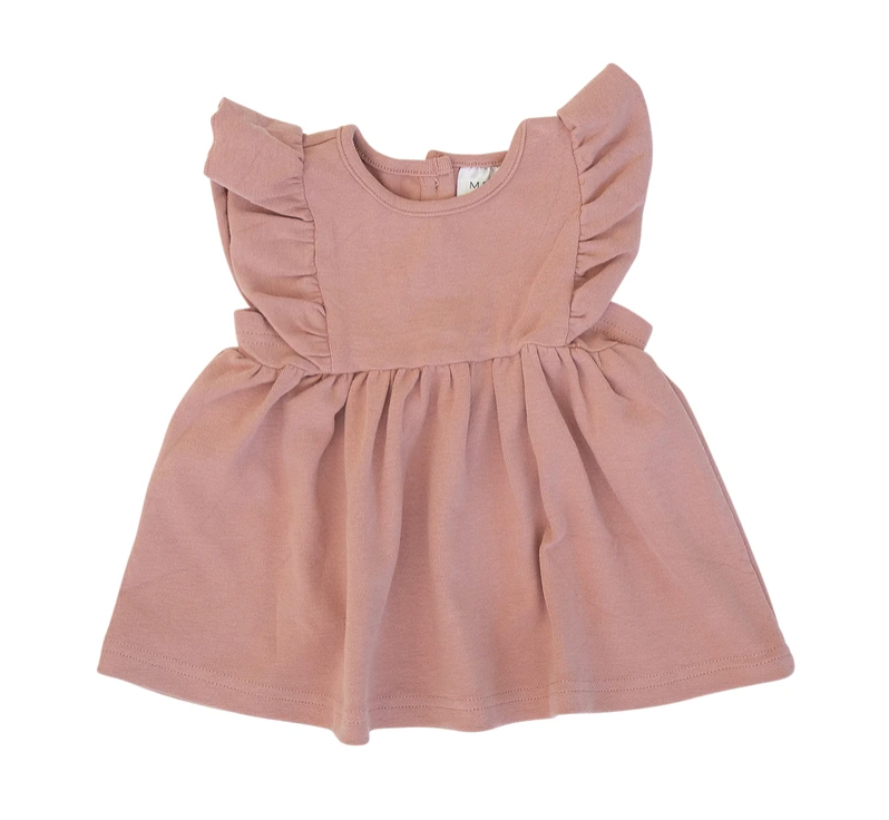 Cotton Ruffle Dress // Rose