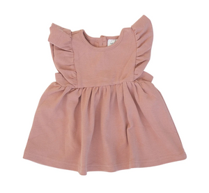 
                
                    Load image into Gallery viewer, Cotton Ruffle Dress // Rose
                
            