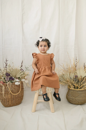 Cotton Ruffle Dress // Honey