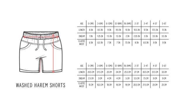 Washed Harem Shorts // Black