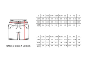 Washed Harem Shorts // Grey