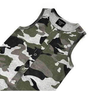 
                
                    Load image into Gallery viewer, Ribbed Shorty Romper // Camo
                
            