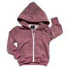 Washed Zip Hoodie // Plum