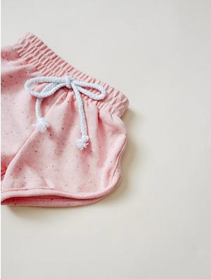 Speckled Track Shorts // Pink