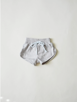 Speckled Track Shorts // Beige