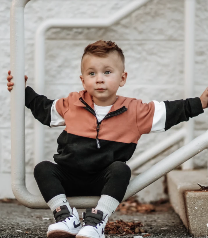 Color Block Hoodie // Toasted Berry