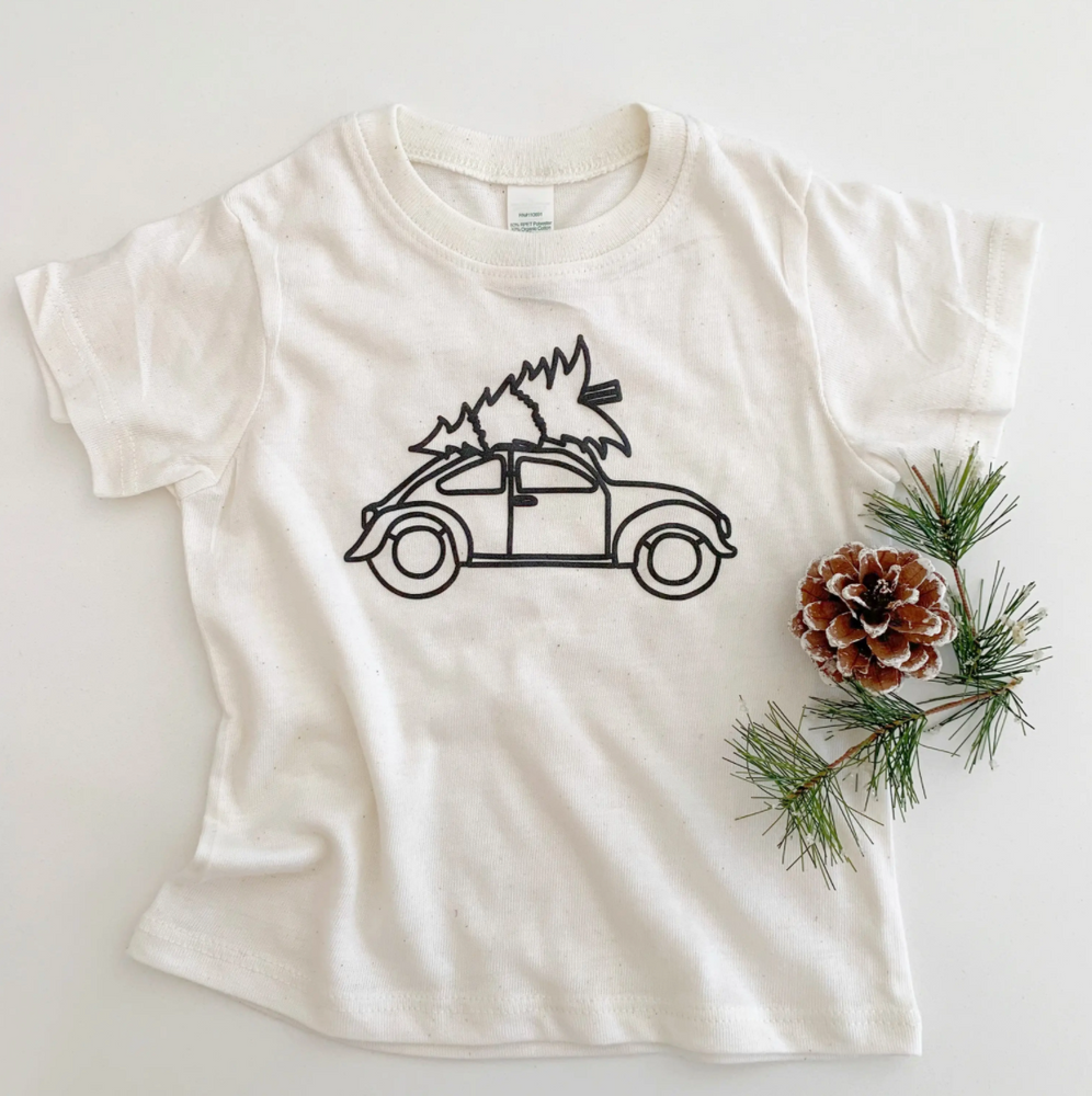 Kids Tee "Christmas Bug" // Tri Blend Cream