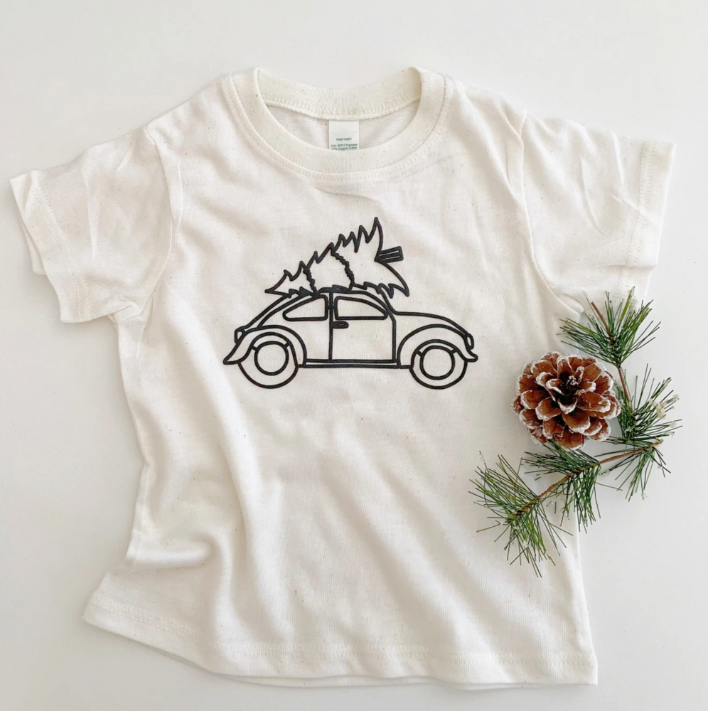 
                
                    Load image into Gallery viewer, Kids Tee &amp;quot;Christmas Bug&amp;quot; // Tri Blend Cream
                
            