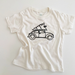 Kids Tee "Christmas Bug" // Tri Blend Cream