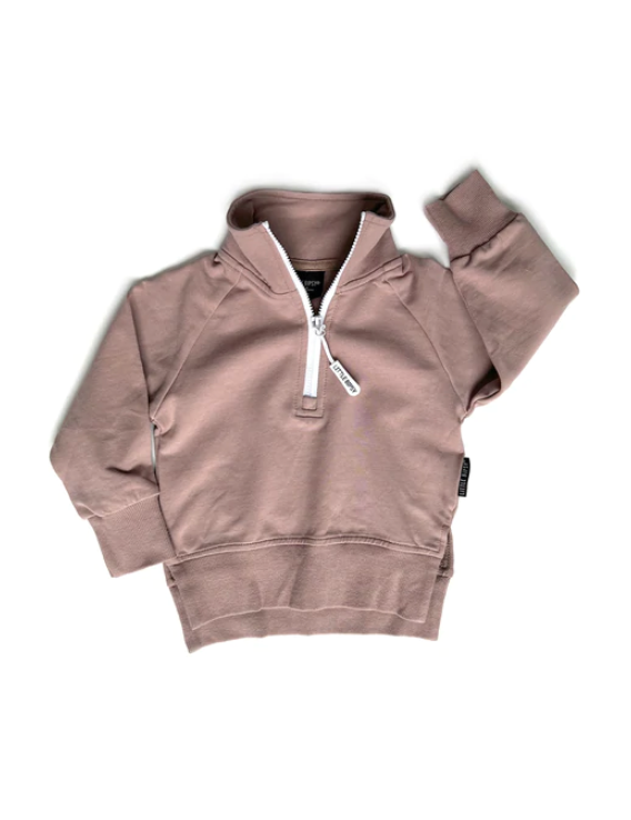 Zip Pullover // Dusty Plum