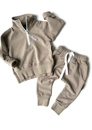 Zip Pullover // Sand