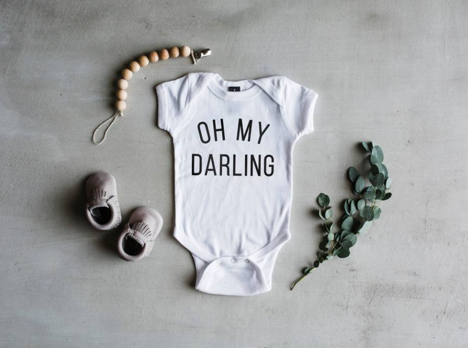 
                
                    Load image into Gallery viewer, &amp;quot;Oh My Darling&amp;quot; Bodysuit // White
                
            