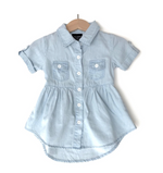 Denim Swoop Dress // Light Wash