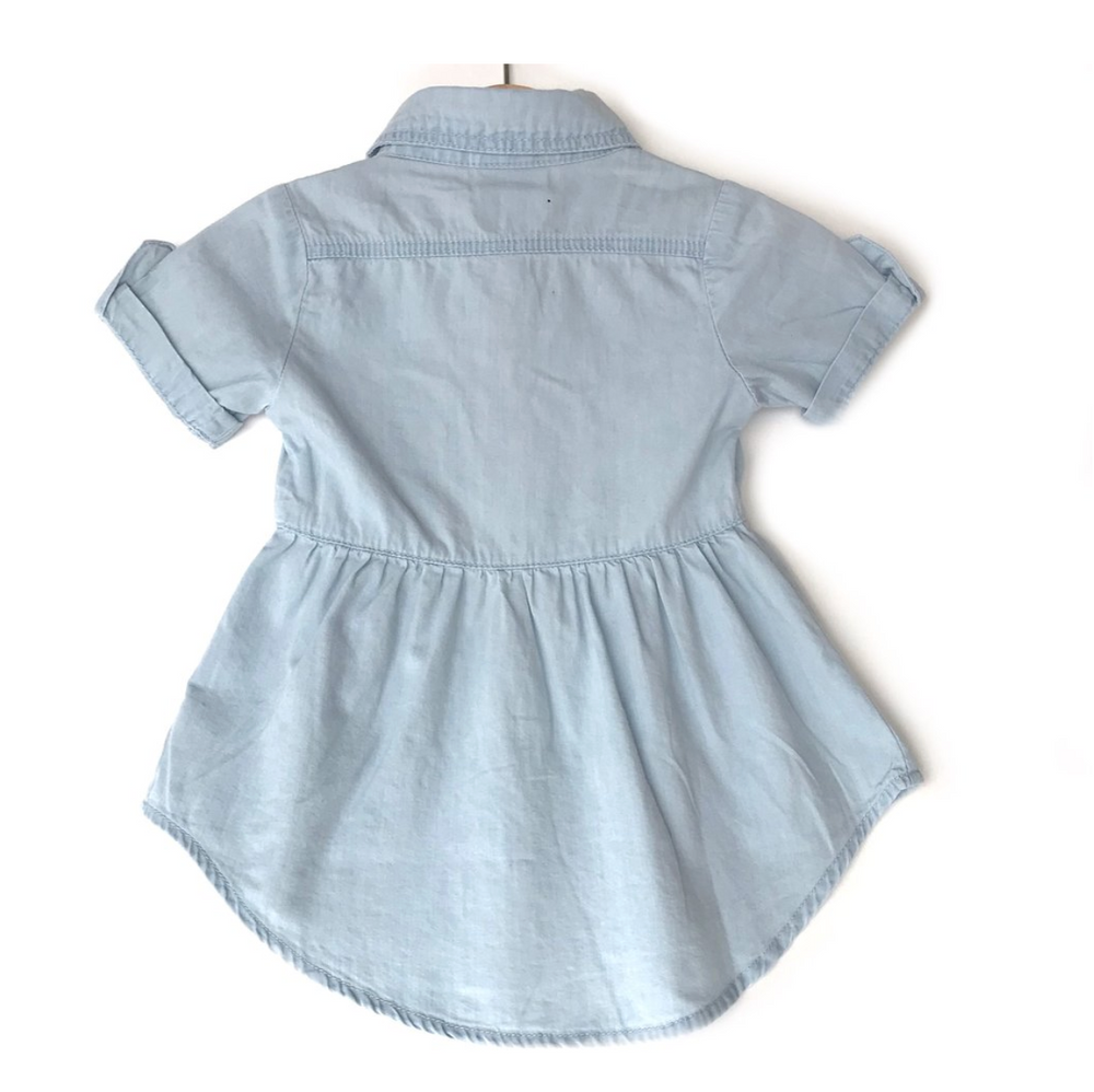 Denim Swoop Dress // Light Wash