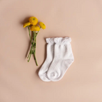 Ruffle Anklet Sock // White
