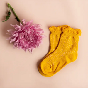 Ruffle Anklet Sock // Yellow