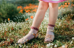 Ruffle Anklet Sock // Two-Tone Mauve