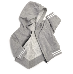 Hooded Sports Jacket // Solid Gray