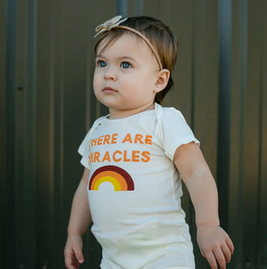 NEW! "There Are Miracles" Organic Onesie // Cream