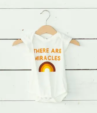 NEW! "There Are Miracles" Organic Onesie // Cream