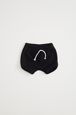 Curved Hem Harem Shorts //  Black