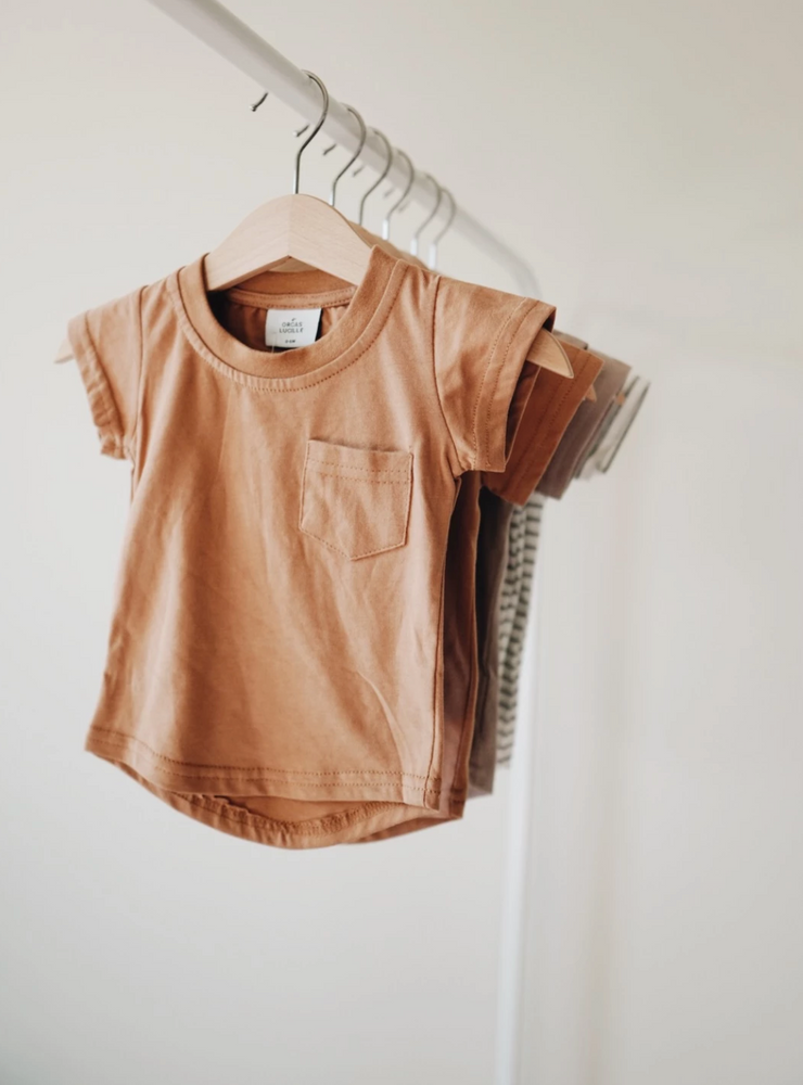 Brushed Cotton Tee // Camel