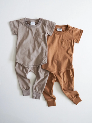 Brushed Cotton Tee // Camel