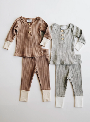 Ribbed Set // Heather Grey