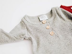 Ribbed Set // Heather Grey