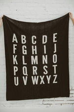 ABC Throw Blanket |  Black