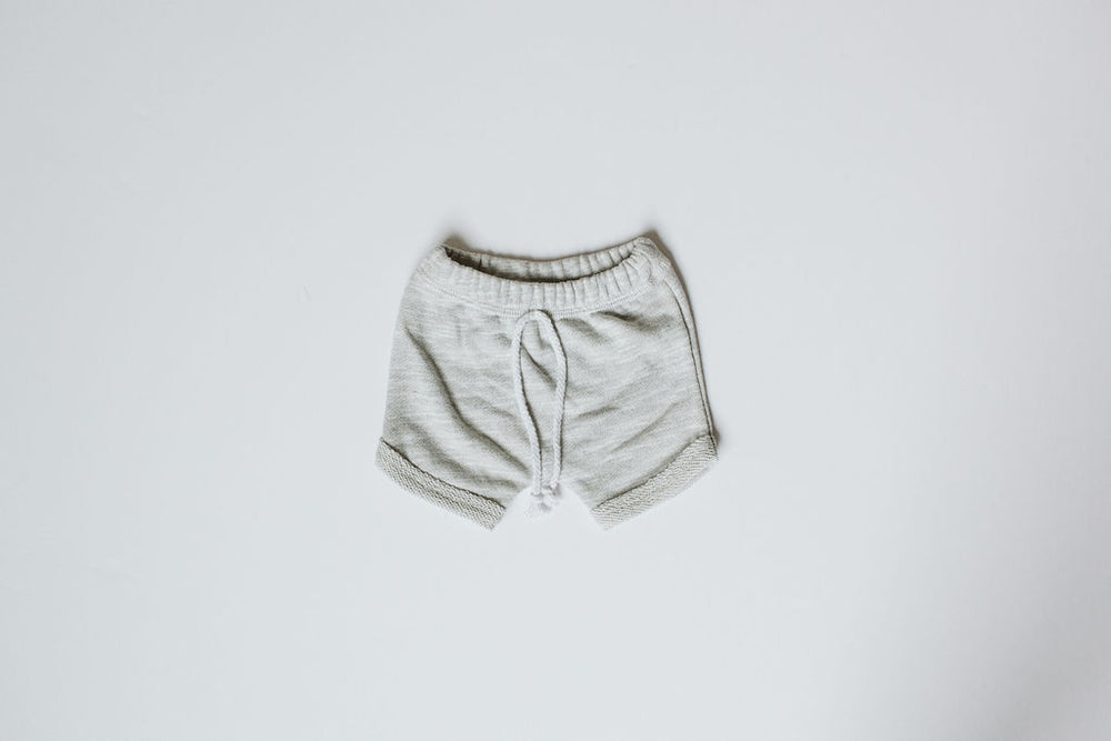 Curved Hem Harem Shorts //  Heather Grey