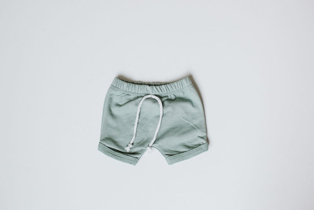 Curved Hem Harem Shorts //  Seafoam