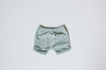 Curved Hem Harem Shorts //  Seafoam