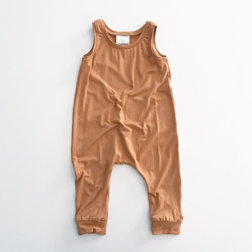 Tank Romper // Camel