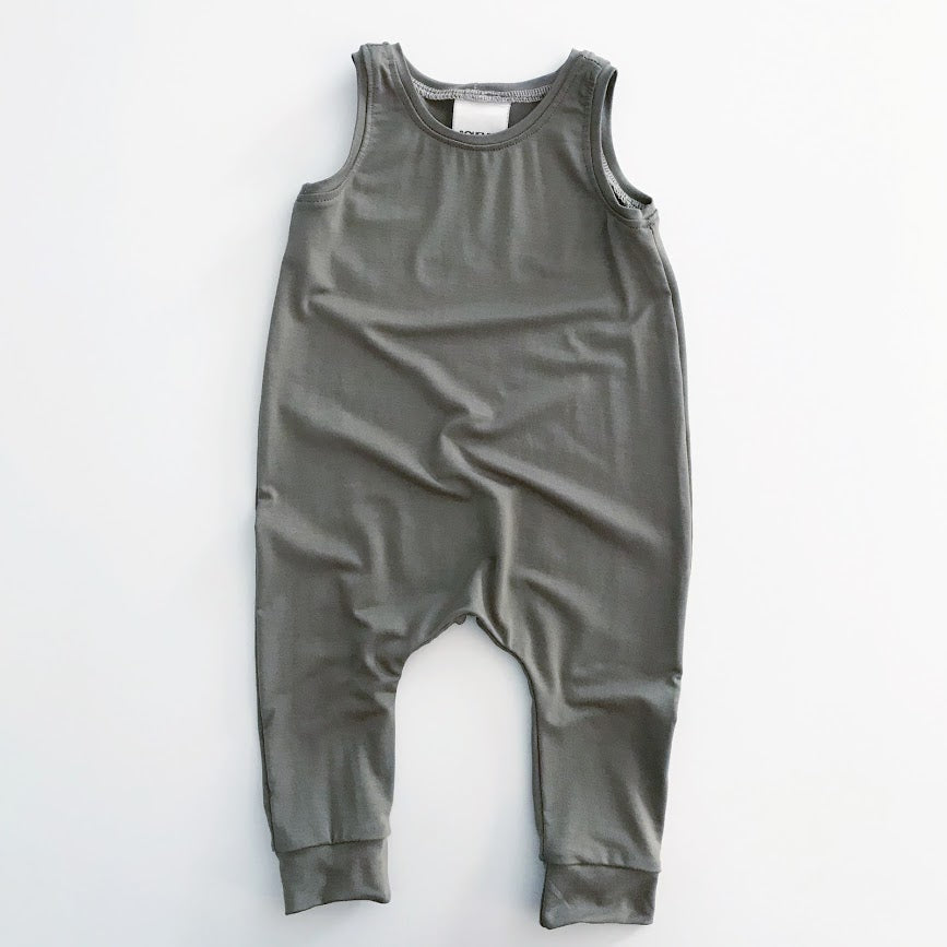 
                
                    Load image into Gallery viewer, Tank Romper // Olive
                
            