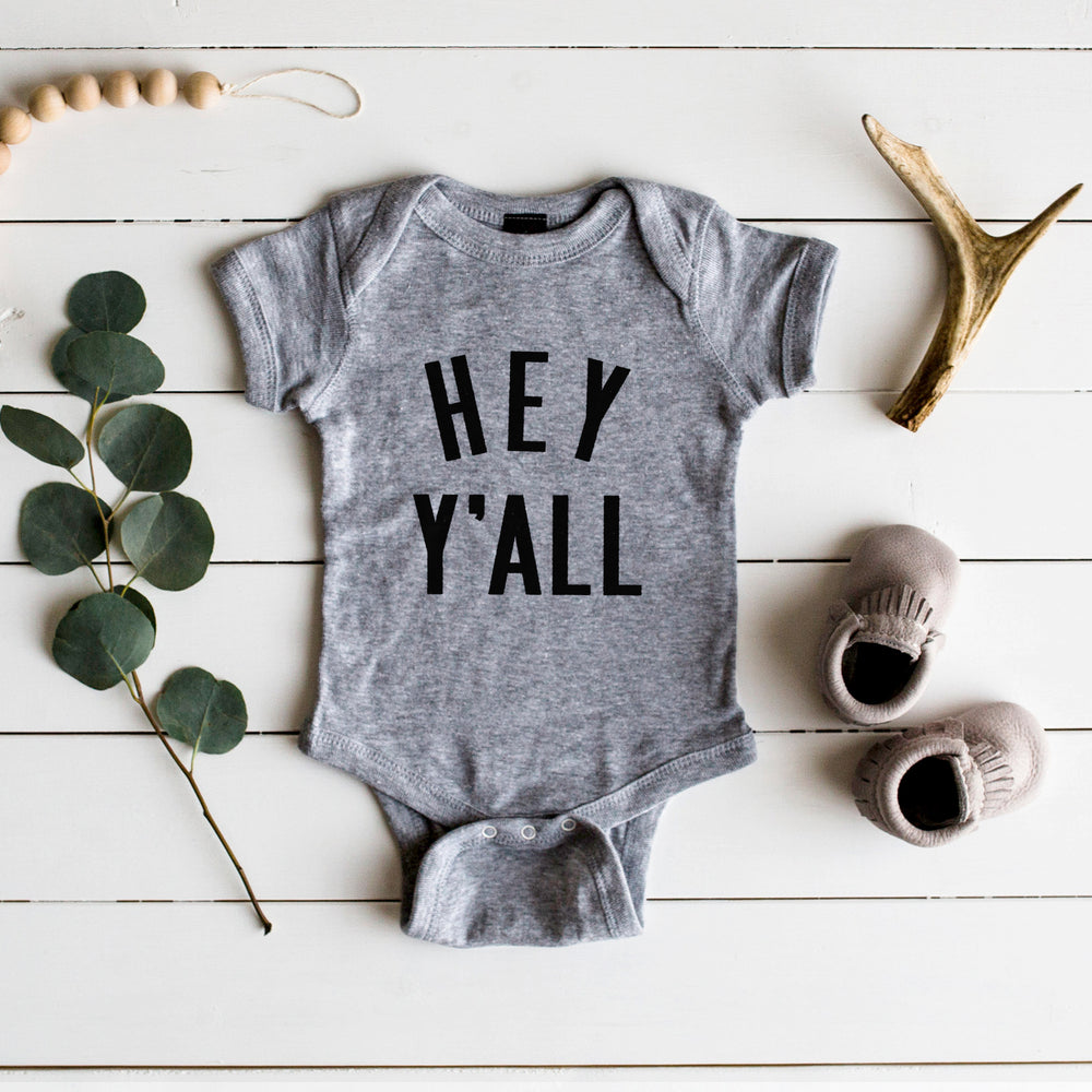 "Hey Y'all" Bodysuit // Gray