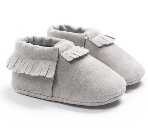 Suede Moccasins // Gray