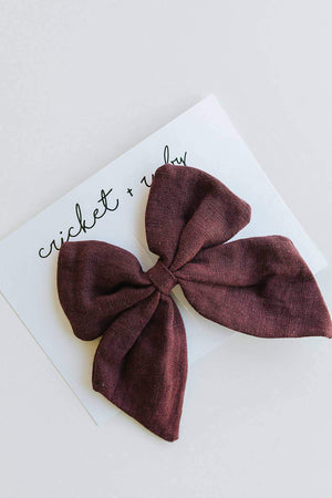 Linen Bow Clip // Fig