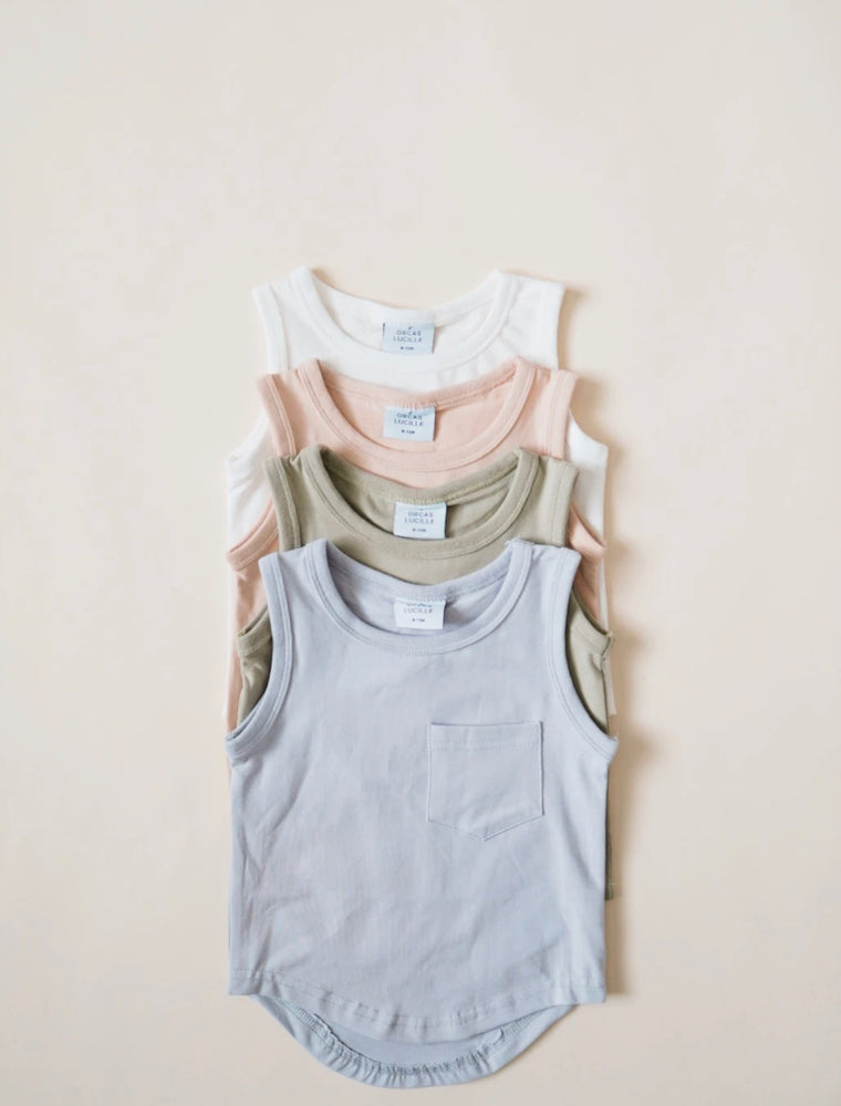 Pocket Tank Top // Mist