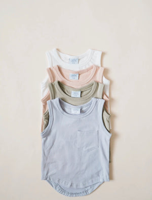 Pocket Tank Top // Mist