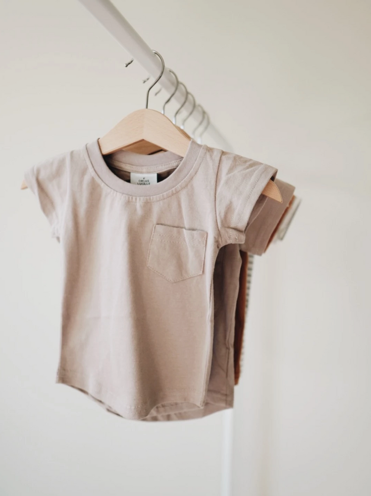 Brushed Cotton Tee // Mushroom