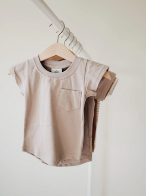 Brushed Cotton Tee // Mushroom