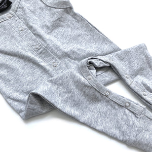 Sleeveless Snap Romper // Grey