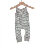 Tank Stripe Romper // Grey