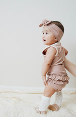 Ribbed Ruffle Bloomer // PALE MAUVE