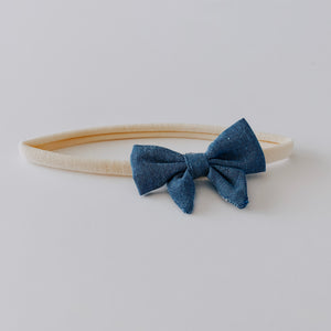 Bow Headband // Blue