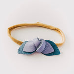 Leather Knot Headband // Ocean + Periwinkle