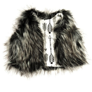 Fur Vest // Grey